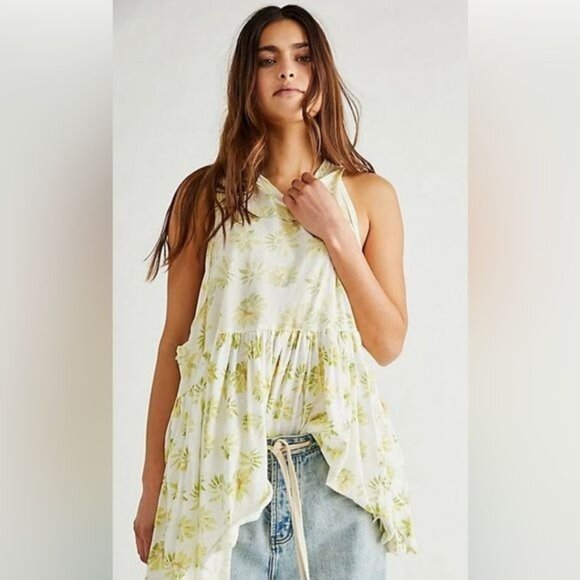 Free People Tops - Free People Women’s Madison Tank Size Small Floral Print flowy oversized boho
